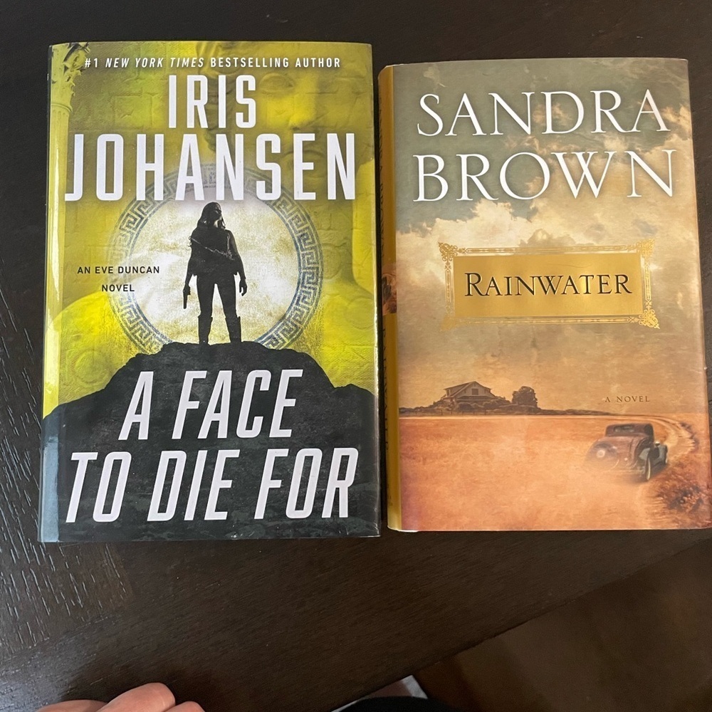 Set of 2 books- A Face to Die For by Iris Johansen & Rainwater by Nora Roberts
